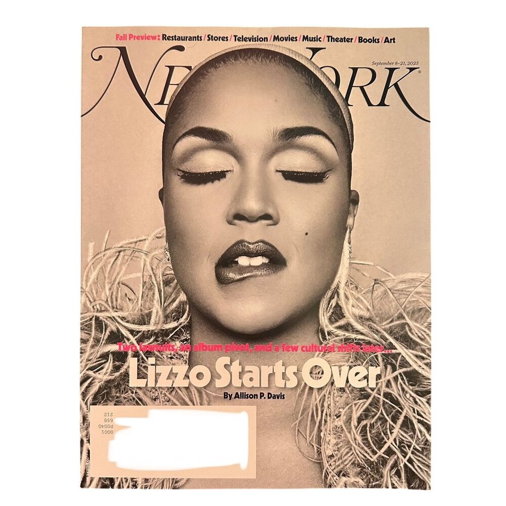 New York Magazine September 8 2025 Lizzo Starts Over Fall Previews